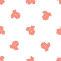 Seamless pattern of delicate and lightweight baby bodysuit vector