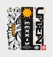 Futuristic design illustration for tshirt print, poster design, and other creative use vector