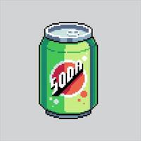 Pixel art illustration Soda. Pixelated Can of Soda. Can of Soda Drink Icon pixelated for the pixel art game and icon for website and game. old school retro. vector