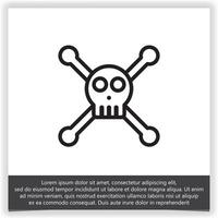 skull and bones icon logo design graphic illustration symbol vector
