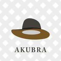 akubra local australian hat flat design vector