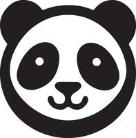 Panda icon design silhouette art illustration on a white background vector