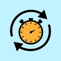 time icon keeps turning vector