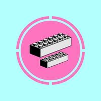 Lego blocks icon vector