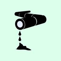 simple icon of leaking pipe vector