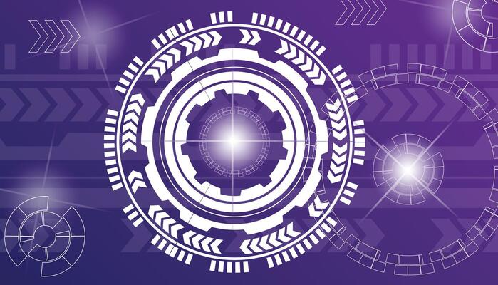 Technology concept abstract background illustration with different Geometrical shapes. Colorful Information technology Background.