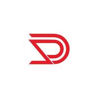 letters sd stripes simple motion run line logo vector