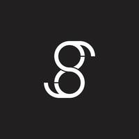 letters s8 loop infinity geometric logo vector