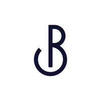 letters pb simple loop lines simple geometric logo vector
