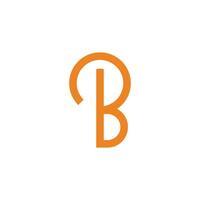 letters bb simple loop lines simple geometric logo vector