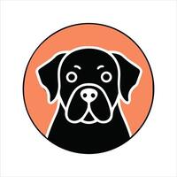 Adorable Arafed Dog Portrait in a Round Frame on Light Background vector