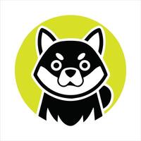 Elegant Arafed Dog Portrait with Round Frame on Light Background vector