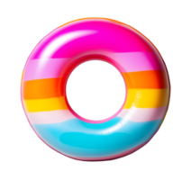 Rainbow Inflatable Pool Float Colorful, Fun, and SafeIsolated on transparent Background png