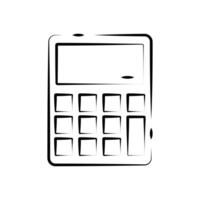 calculator icon editable on a white background. vector