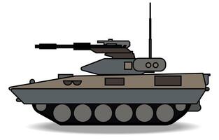 Advanced armored tank Isolated on white background. vector
