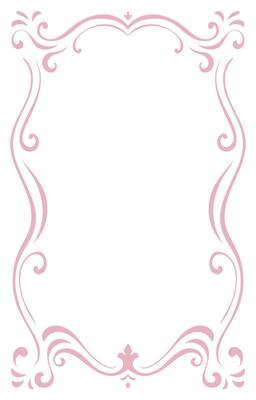 Thin lines vintage pink photo frame, empty space for pictures and text.