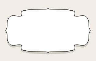 Vintage frame on empty space Floating frame and shadow for inserting text vector
