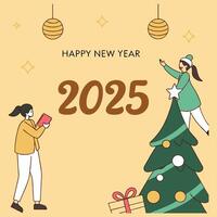 2025 abstract Happy New vector