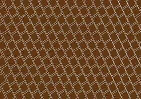 White square line pattern arranged in a brown background. vector