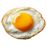 perfectly cooked fried egg with bright yellow yolk and crispy edges, showcasing its deliciousness and appeal. Perfect for breakfast or culinary presentations png