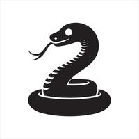 Snake silhouette on white background vector
