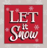 Isolated Let It Snow Poster vector