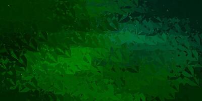 Dark Green background with triangles. vector
