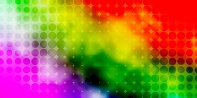 Light Multicolor template with circles. vector