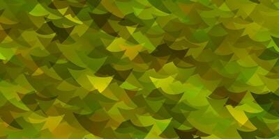 Light Green, Yellow layout with rectangles, triangles. vector