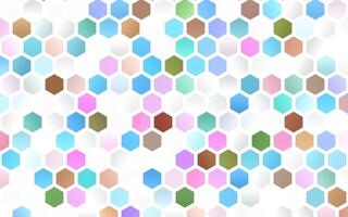 Light Multicolor, Rainbow layout with hexagonal shapes. vector