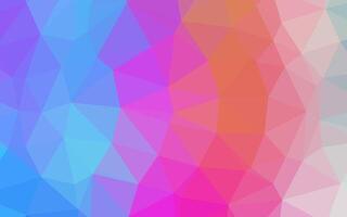 Light Multicolor, Rainbow polygon abstract background. vector