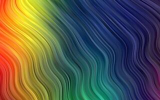 Dark Multicolor, Rainbow pattern with bent ribbons. vector