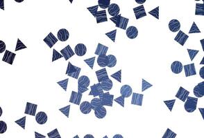 Light BLUE pattern in polygonal style with circles. vector
