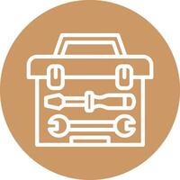 Toolbox Line Circle Filled Icon vector
