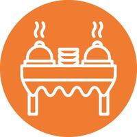 Buffet Line Circle Filled Icon vector