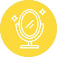 Mirror Line Circle Filled Icon vector