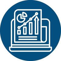 Data Report Line Circle Filled Icon vector