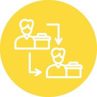 B2B Marketing Line Circle Filled Icon vector