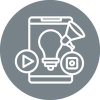 Idea Line Circle Filled Icon vector