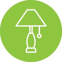 Lamp Line Circle Filled Icon vector