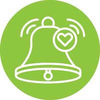 Bell Line Circle Filled Icon vector