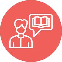 Storytelling Line Circle Filled Icon vector