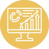 Dashboard Line Circle Filled Icon vector
