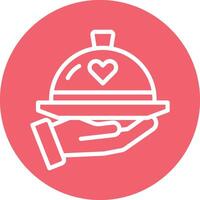 Tray Line Circle Filled Icon vector