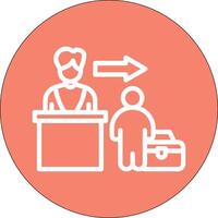 Check Out Line Circle Filled Icon vector