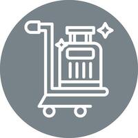 Trolley Line Circle Filled Icon vector
