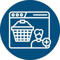 Sign Up Line Circle Background Icon vector