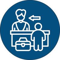 Check In Line Circle Filled Icon vector
