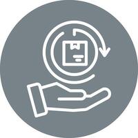 Refund Line Circle Background Icon vector