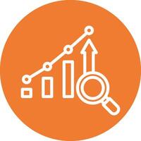 Data Analytics Line Circle Filled Icon vector